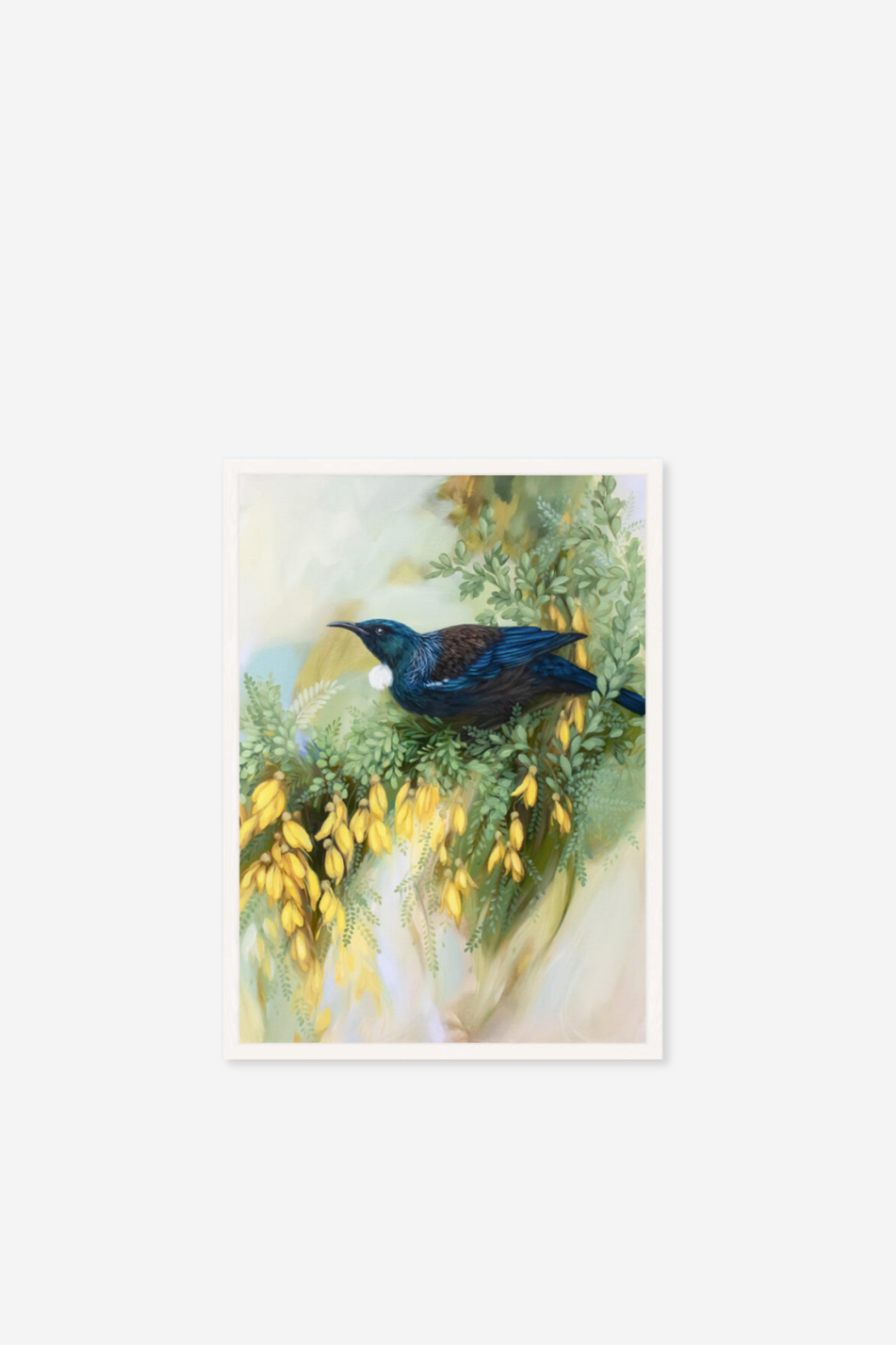 Nestled in Nature Tui and Kowhai - Art Print Box Frame- Small