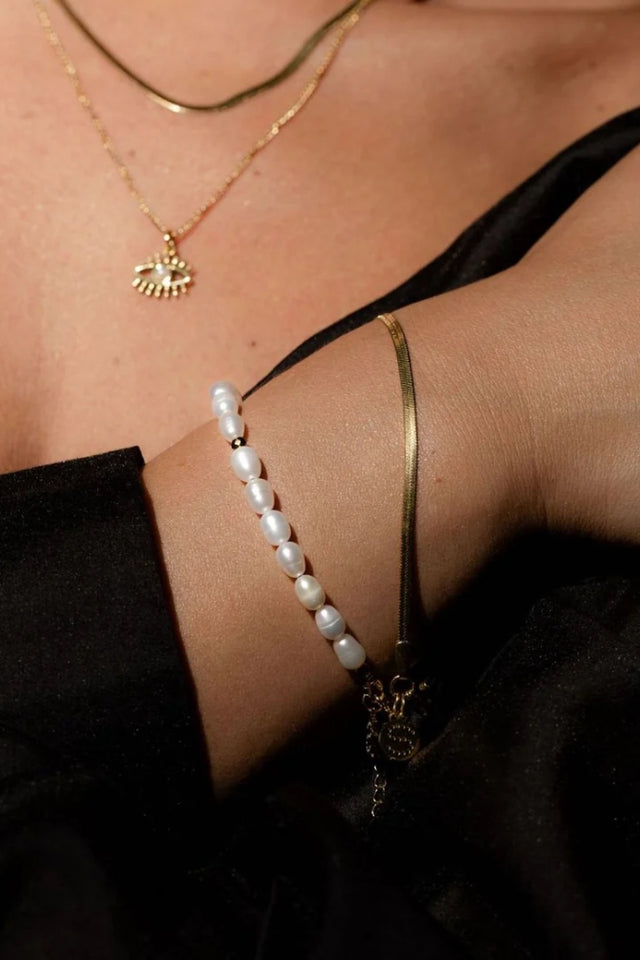 Celine Bracelet - Pearl/Gold