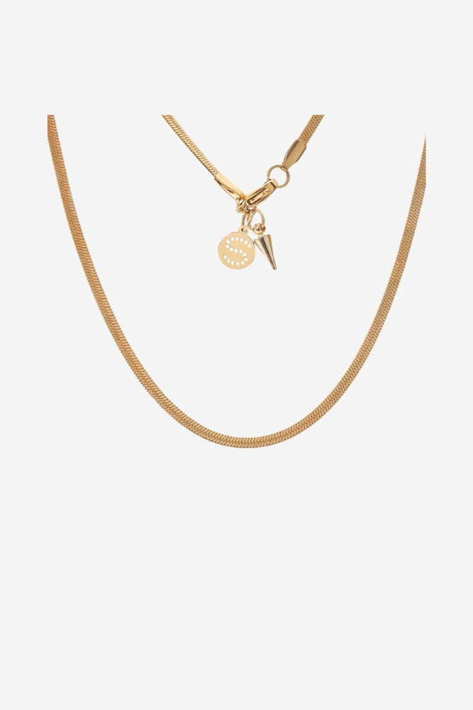 Herringbone Necklace - Gold