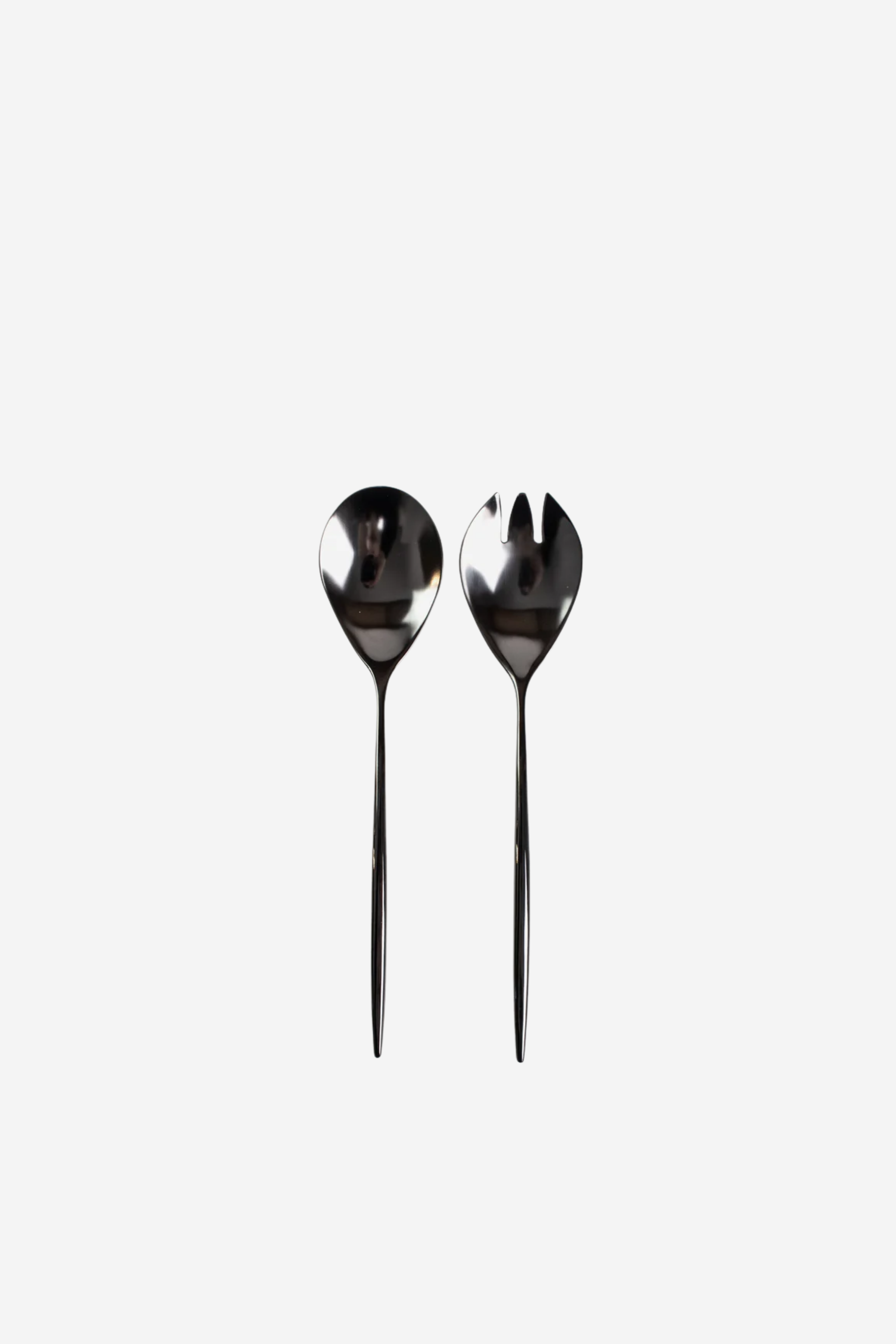 Napier Stainless Steel Salad Servers - Black