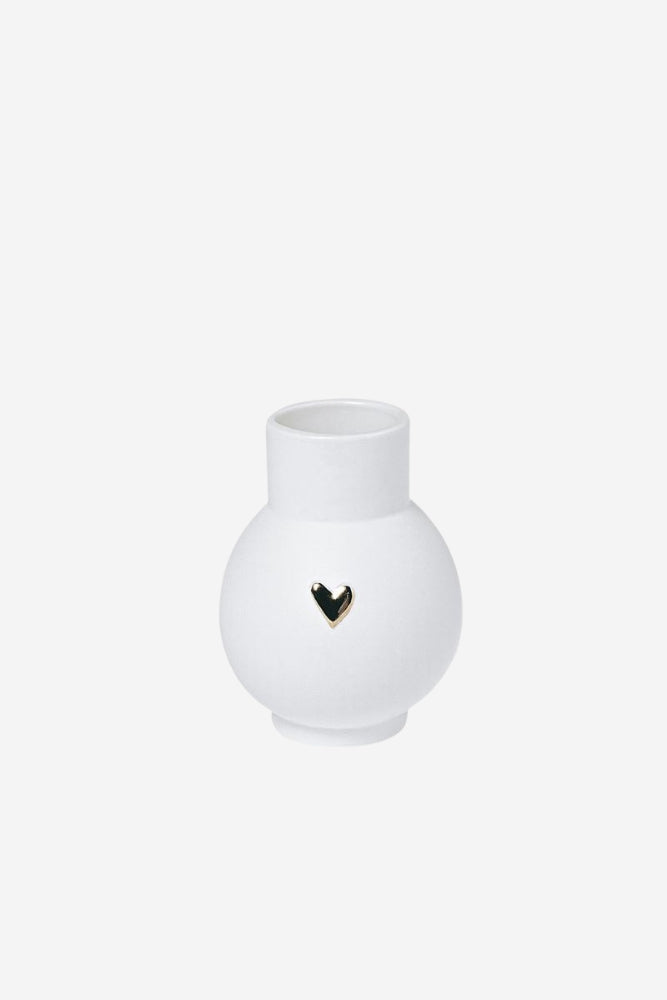 Gold Heart Mini Ball Vase