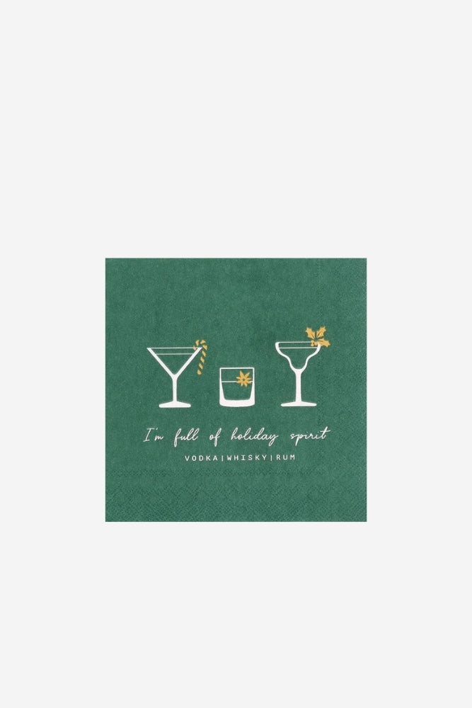 Holiday Spirit Christmas Cocktail Napkins