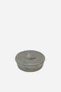 Round Silver Box with Bee Design