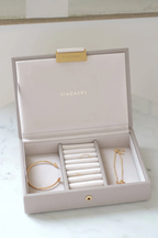 Stackers Classic Mini Jewellery Box - Taupe/Grey