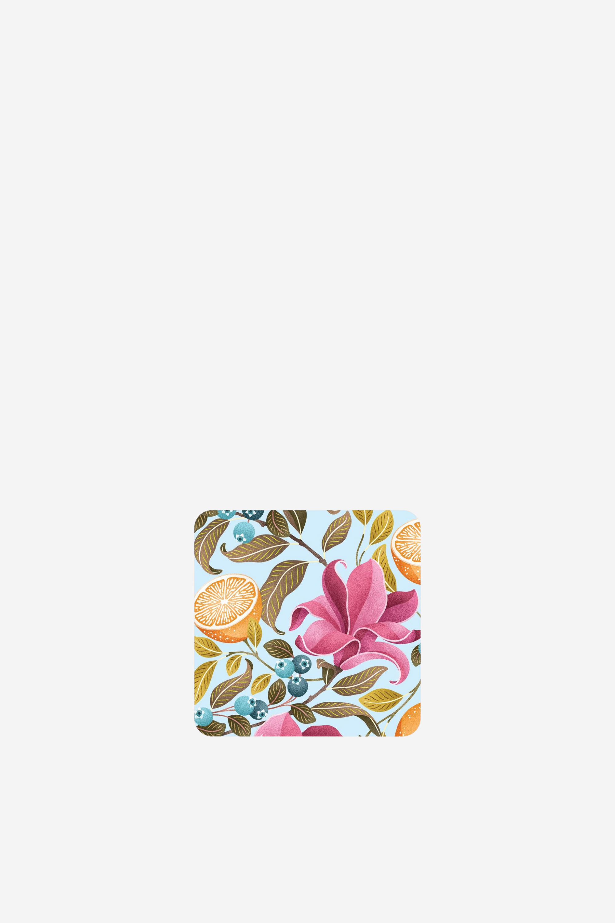 Lemons & Magnolia Coasters - Set of 4