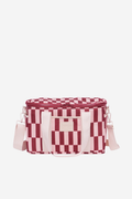 Midi Base Cooler - Burgundy/Peony Check