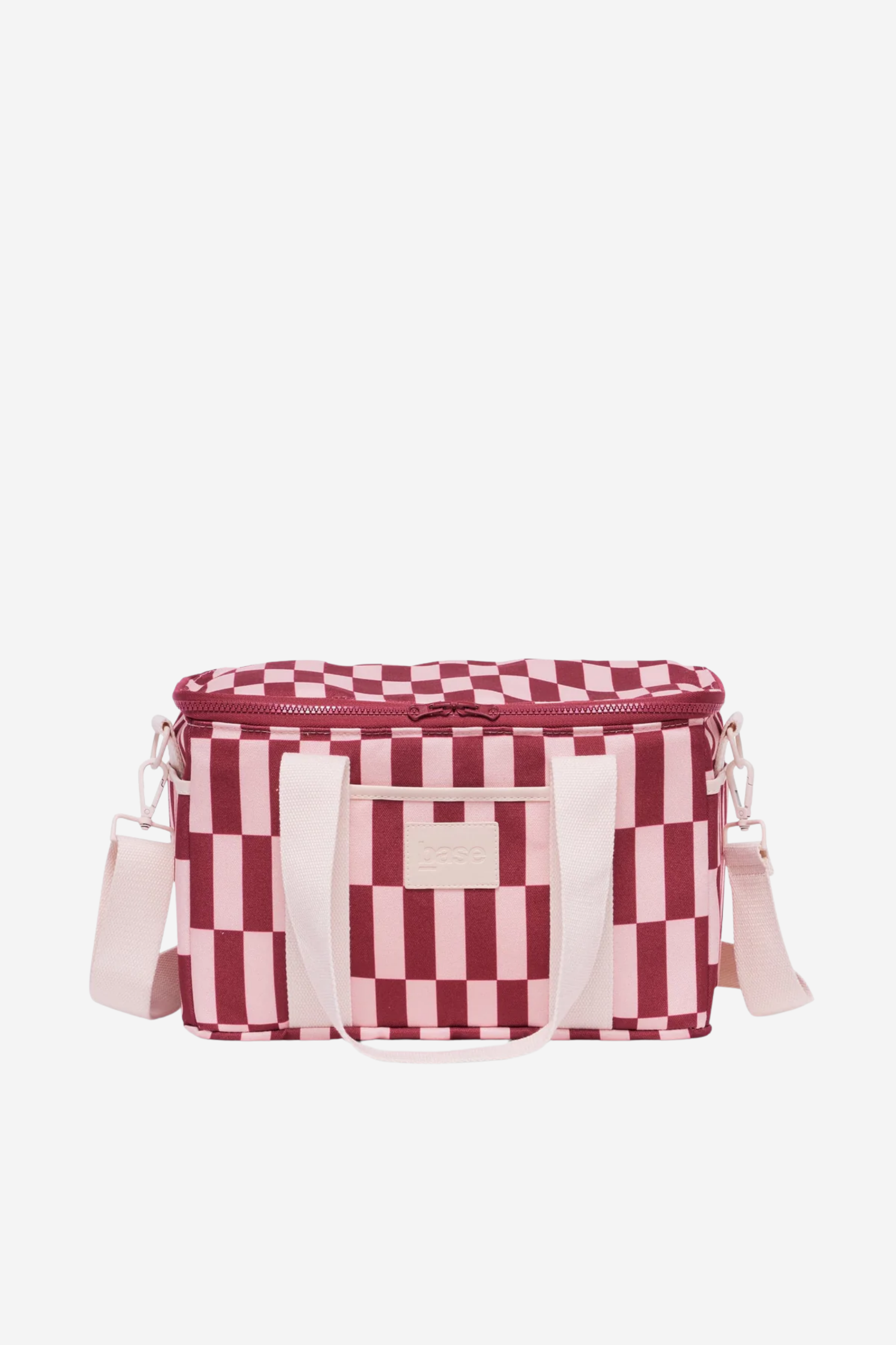 Midi Base Cooler - Burgundy/Peony Check