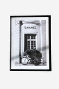 Chanel Glass Framed Print - Black Frame