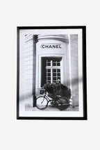 Chanel Glass Framed Print - Black Frame