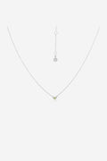 Keepsake Necklace with Green Peridot - Silver