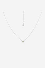 Keepsake Necklace with Green Peridot - Silver