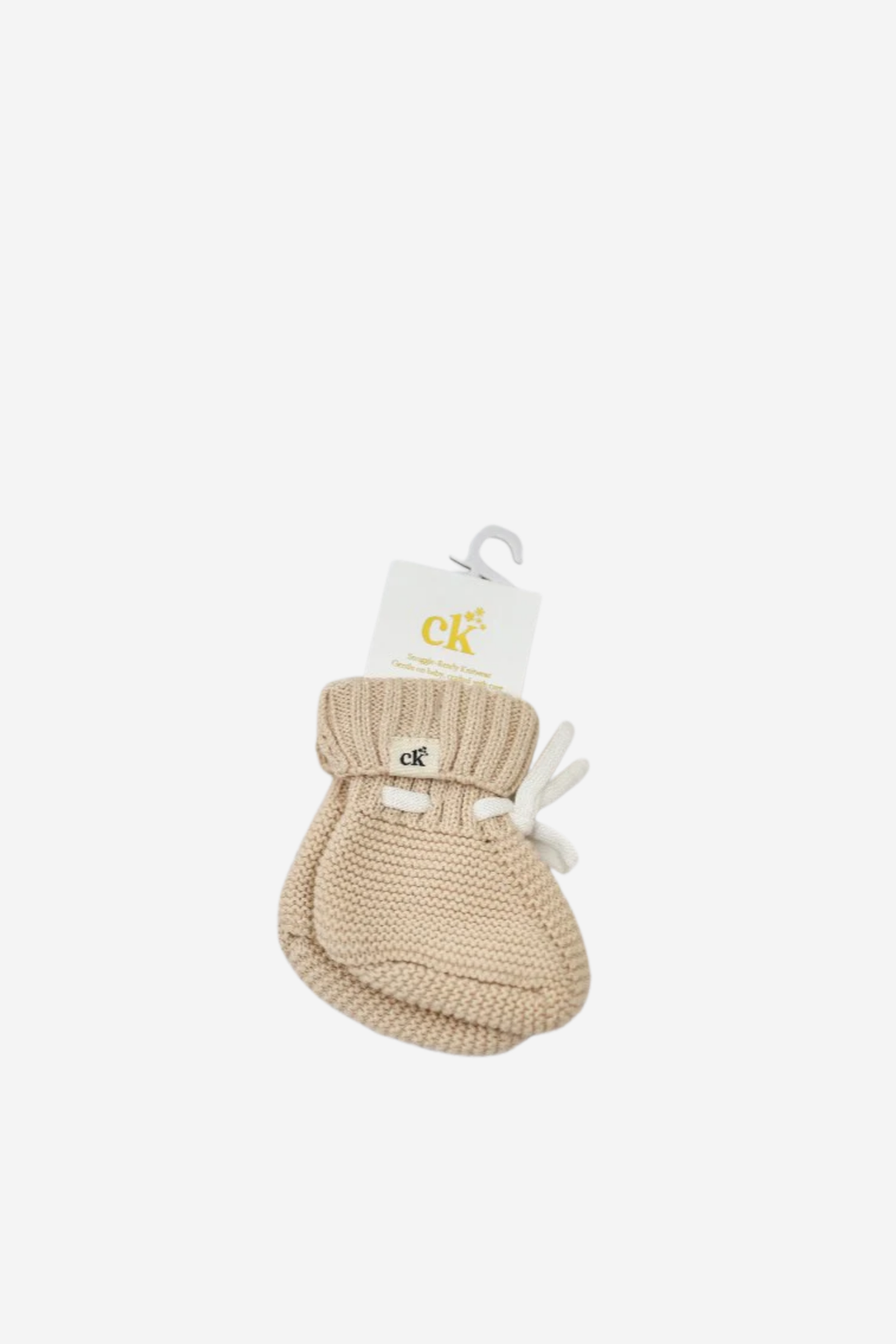 Baby Knit Booties - Sand