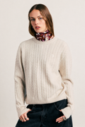 Classic Cable Knit Sweater - Stone