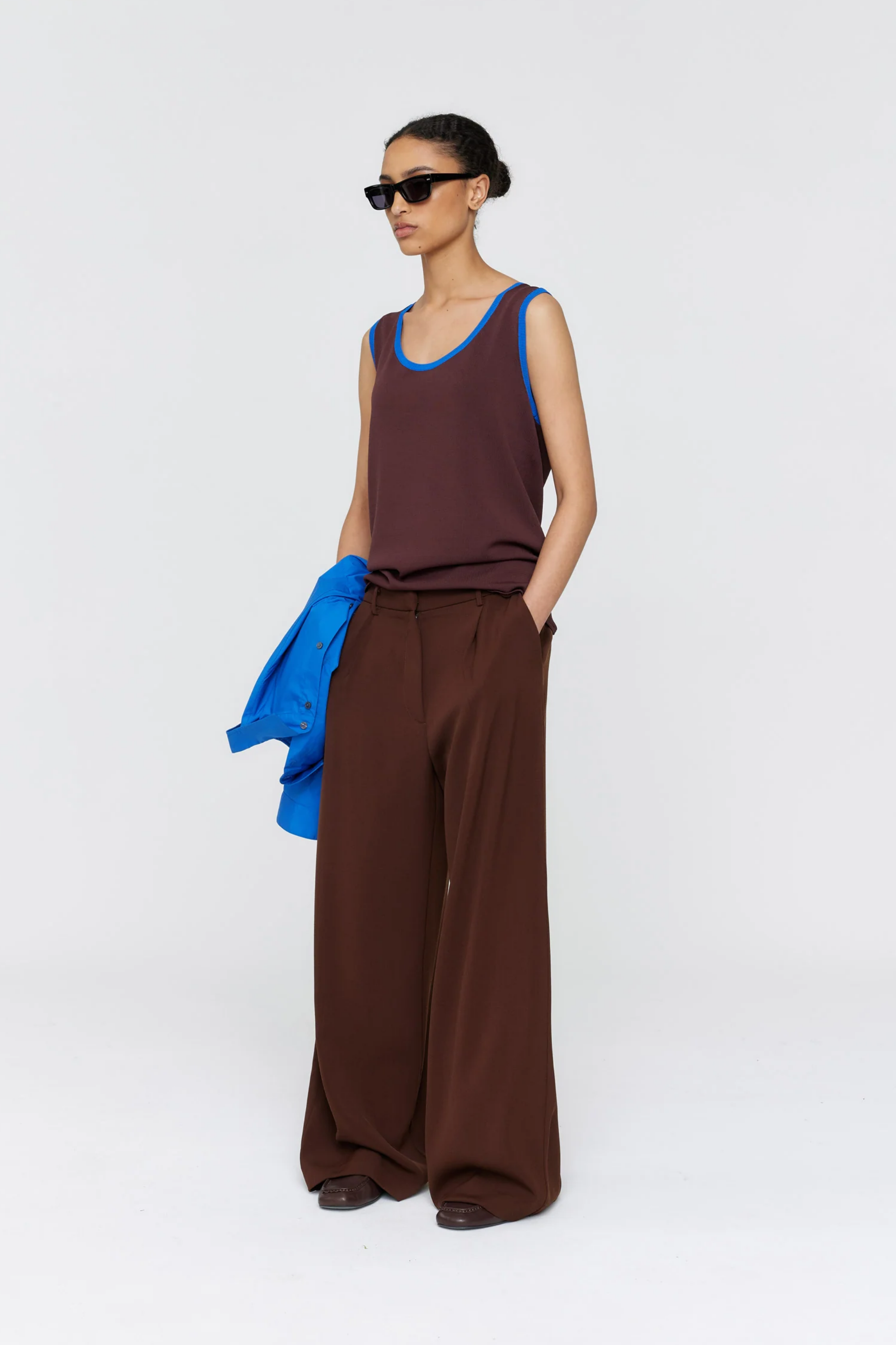 Serge Pant - Red Brown