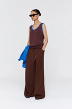 Serge Pant - Red Brown