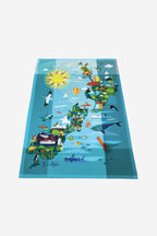 NZ Map Tea Towel