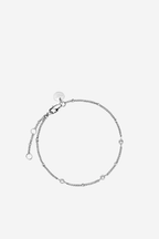 Triple Crystal Dot Bracelet - Silver