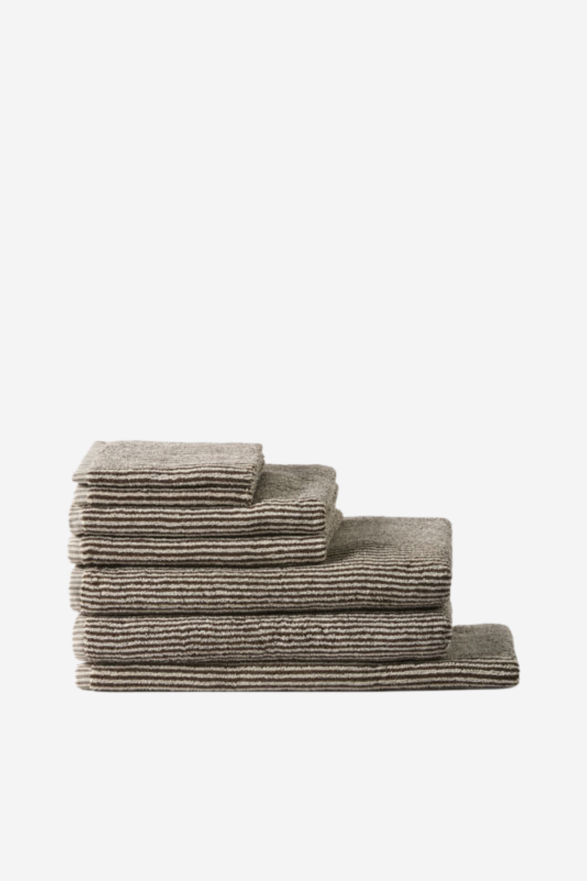 Stripe Cotton Towel Range - Cocoa/Bone