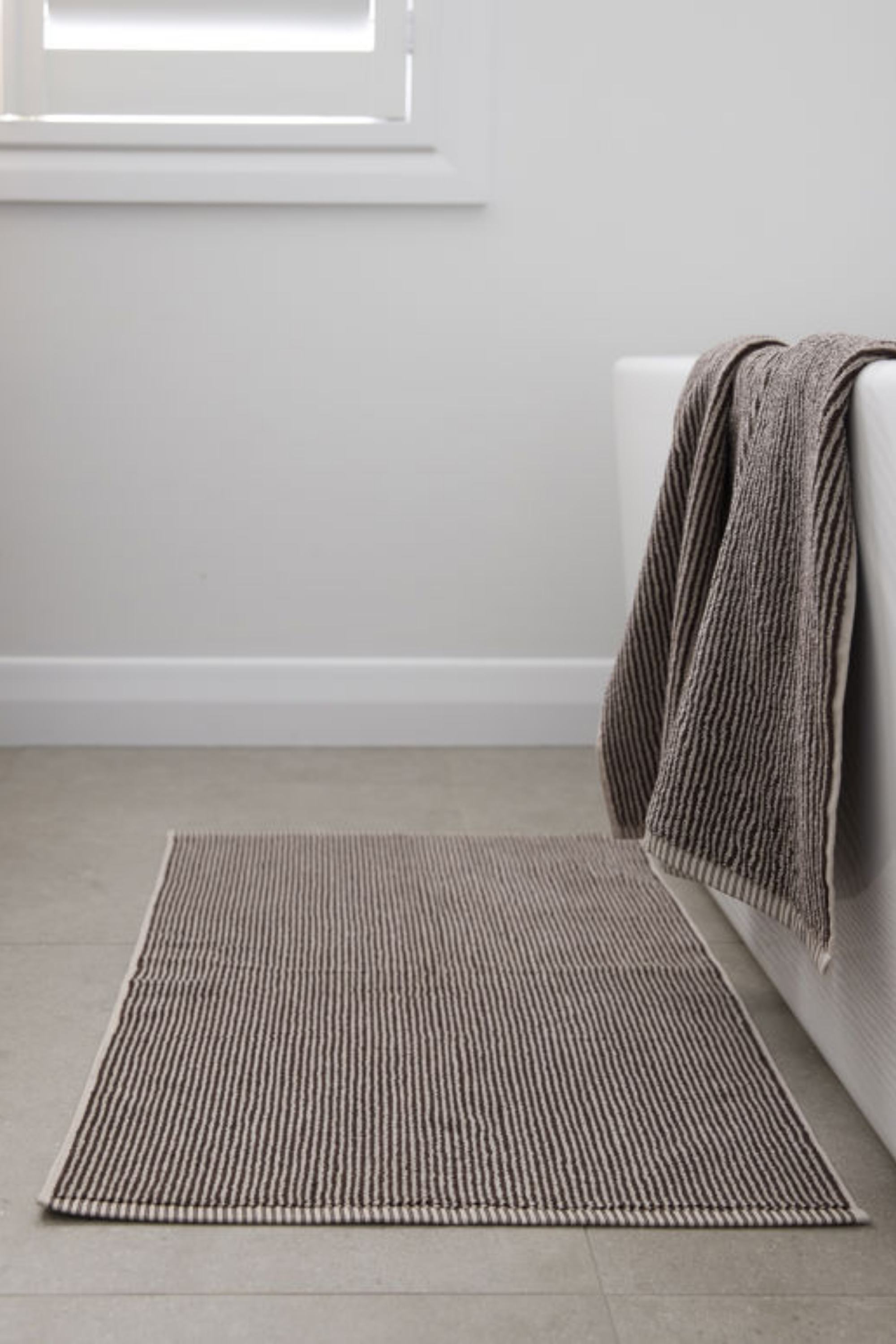 Stripe Cotton Towel Range - Cocoa/Bone