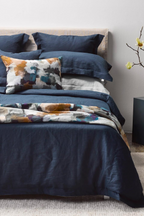 Linen Pillowcases Pair - Navy