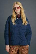 Quilted Monogram Jacket - Navy