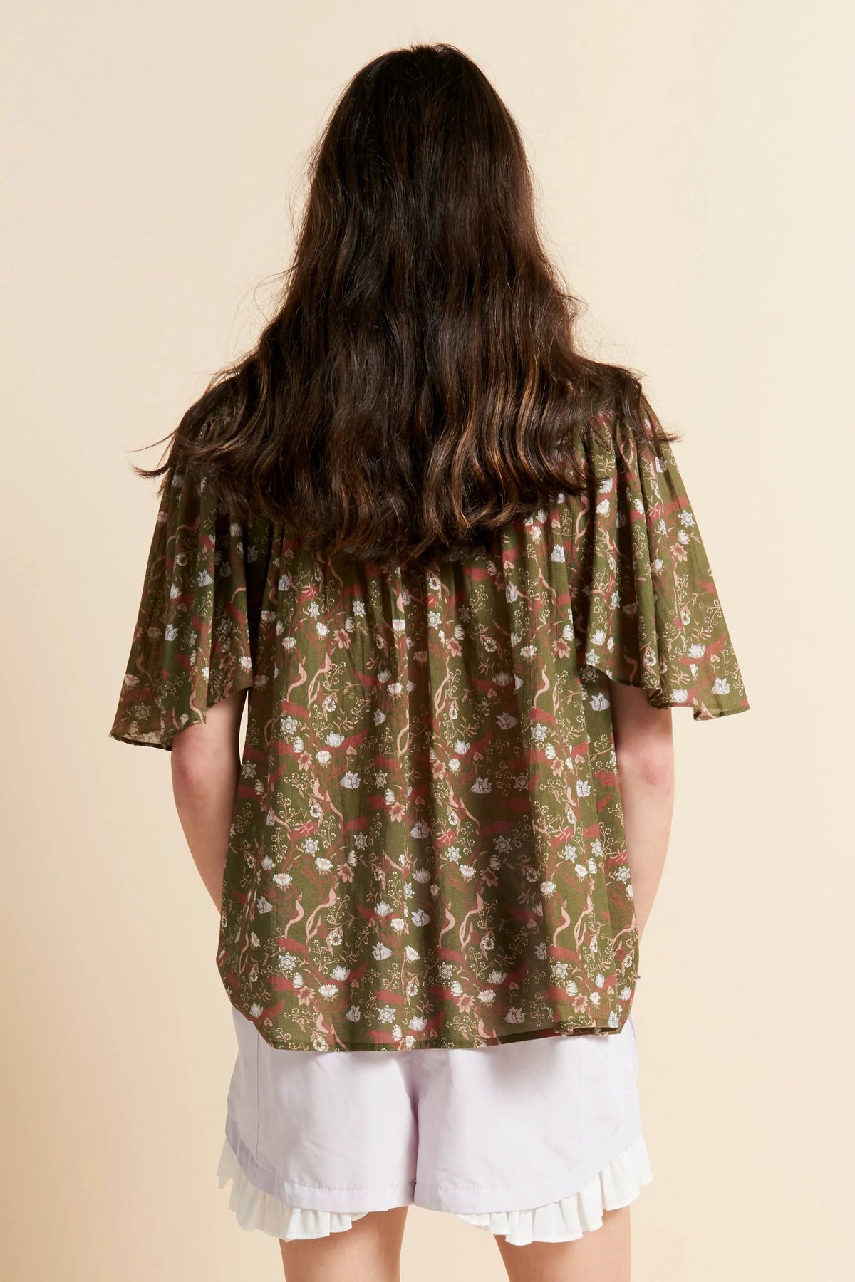 Agnes Blouse - Olive Multi