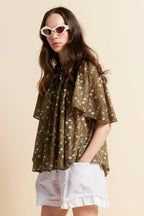 Agnes Blouse - Olive Multi