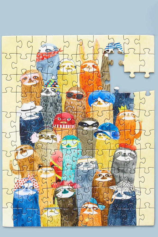 Sloth Party 100 Piece Puzzle - Snax