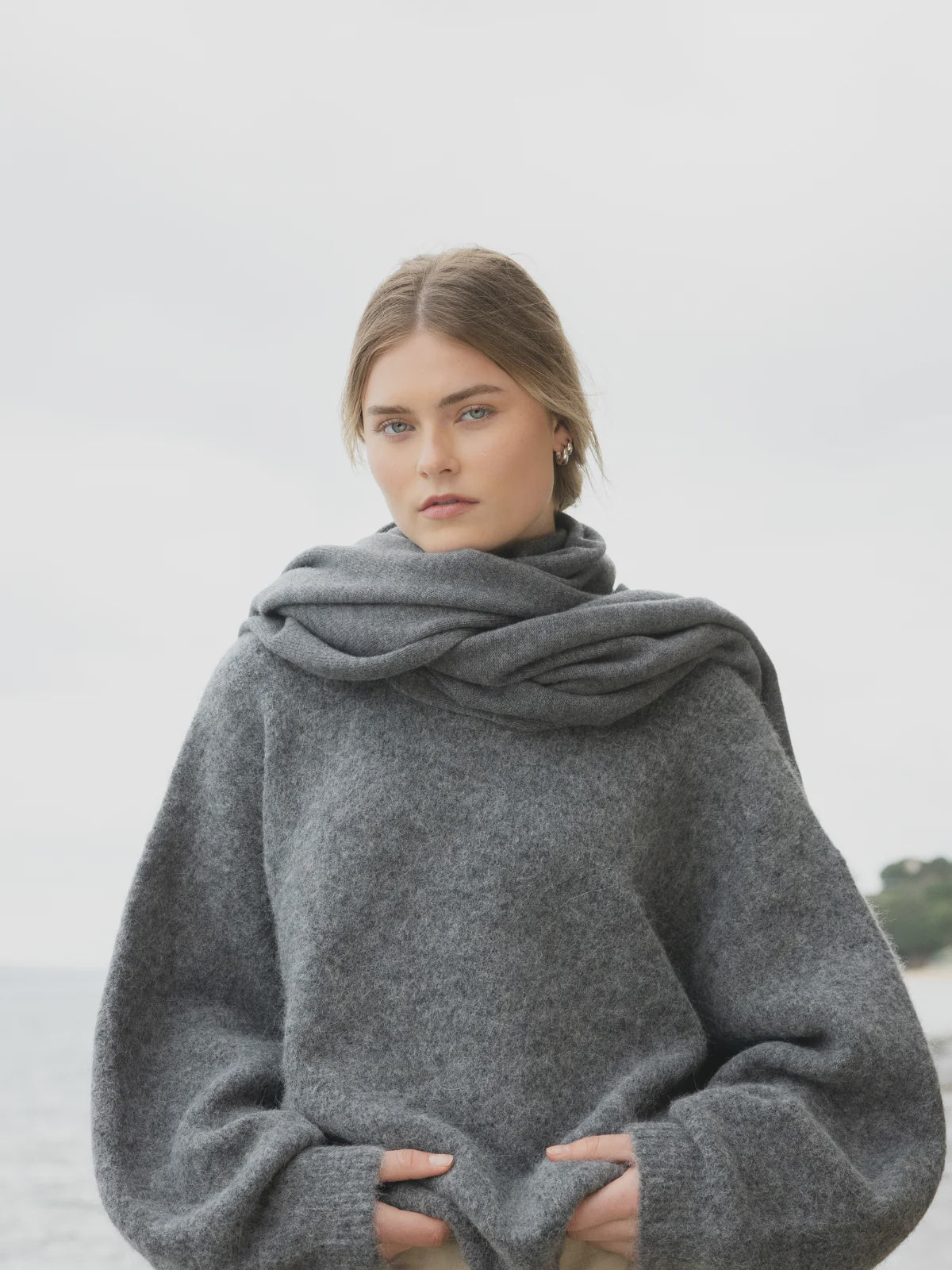 Merino Scarf - Graphite