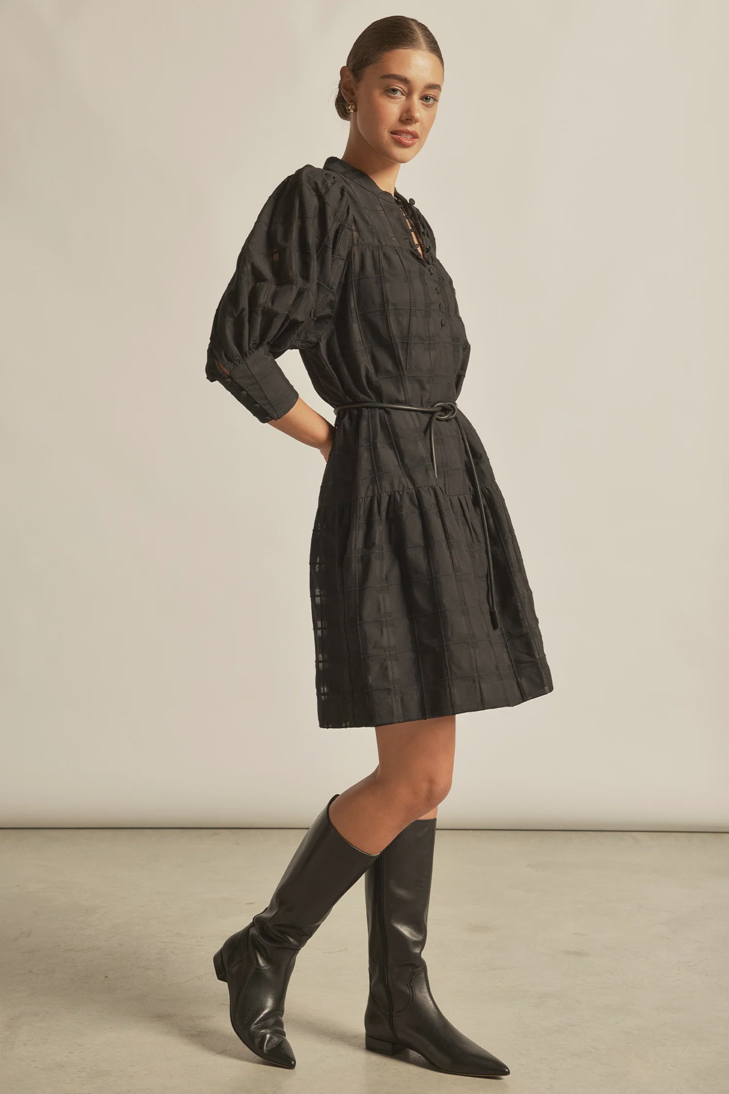 Paloma Dress - Black Check