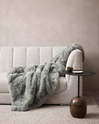 Pele Faux Fur Throw - Seafoam