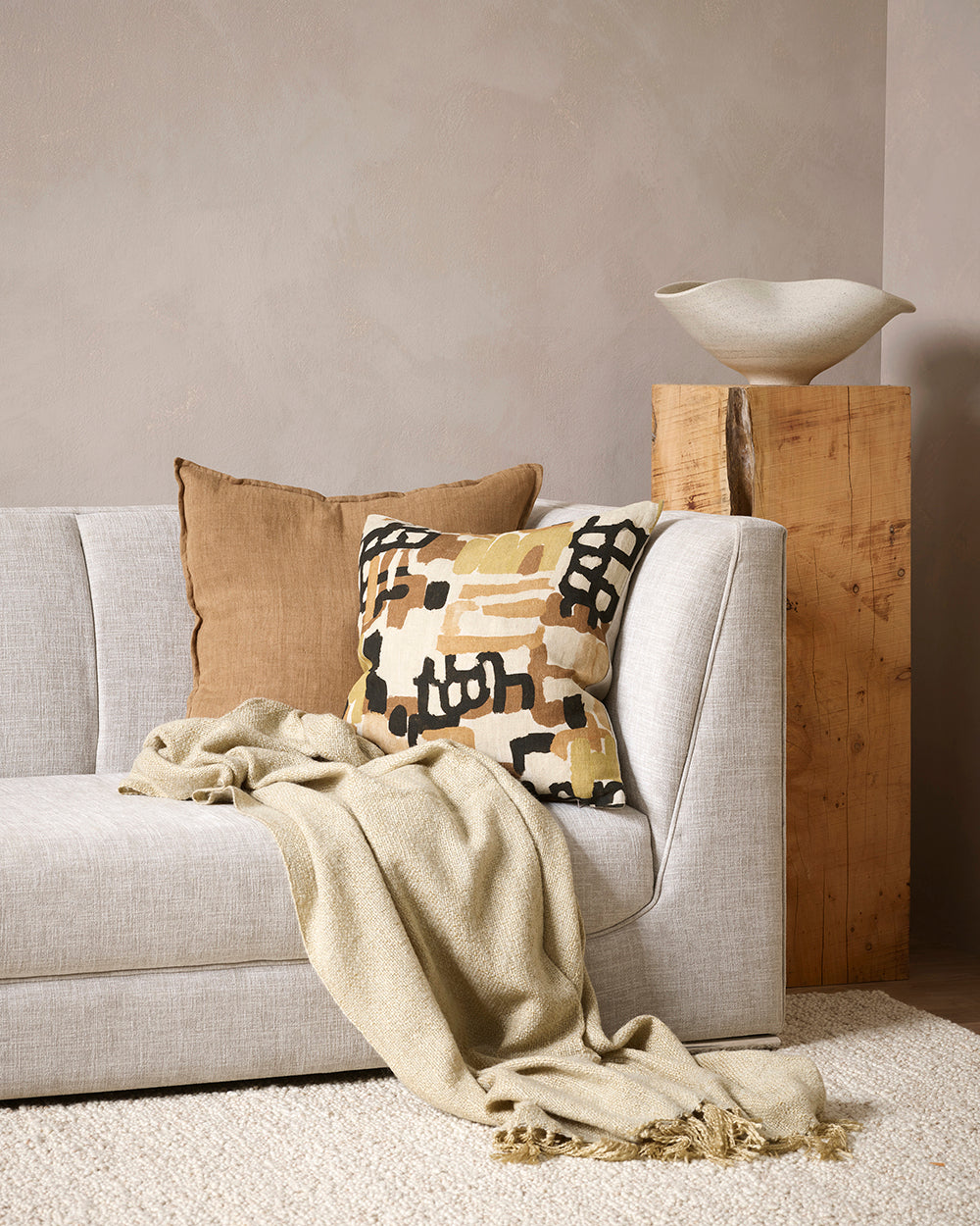 Richmond Throw - Putty