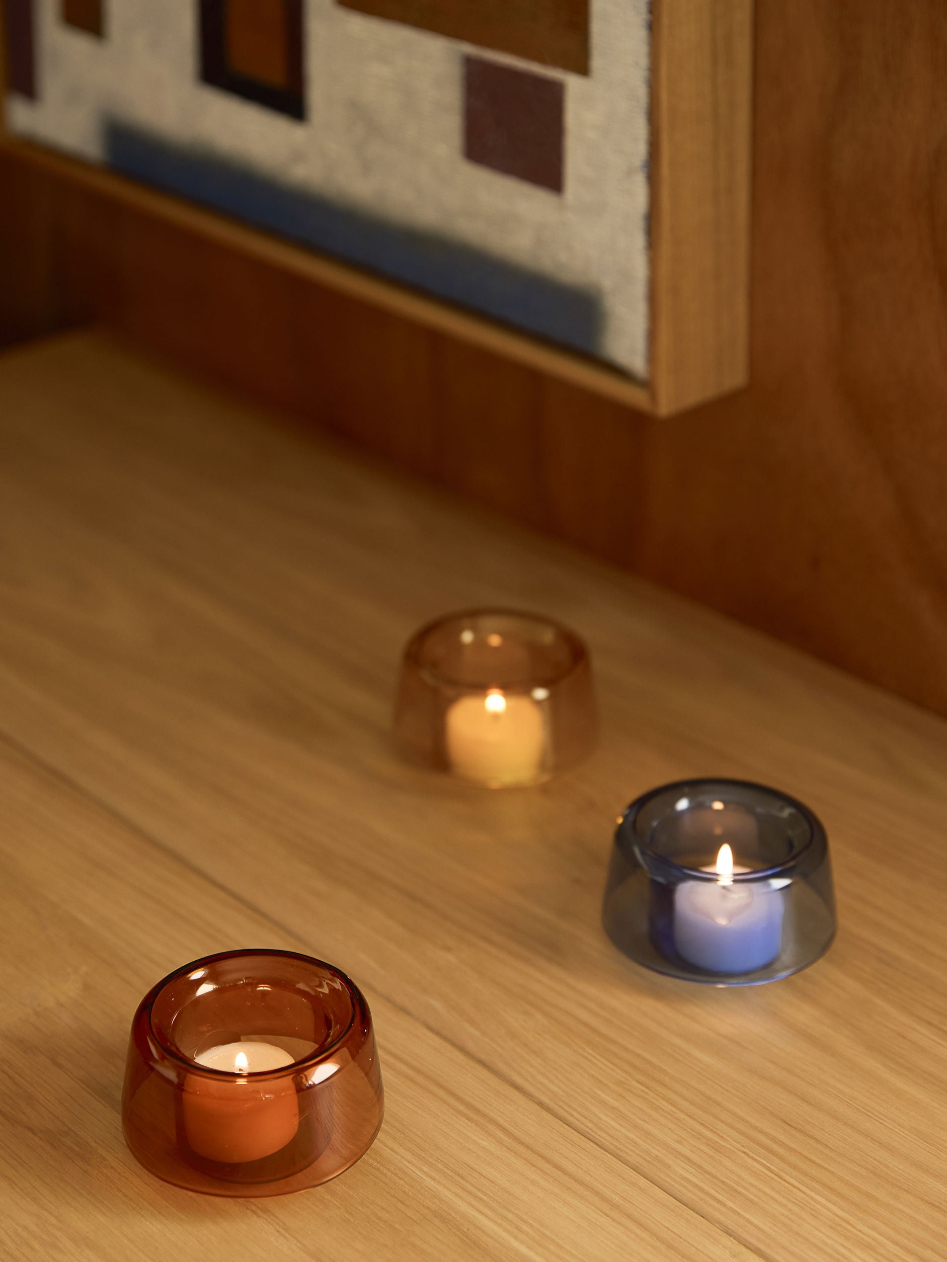 Cascade Tealight Holder - Cobalt