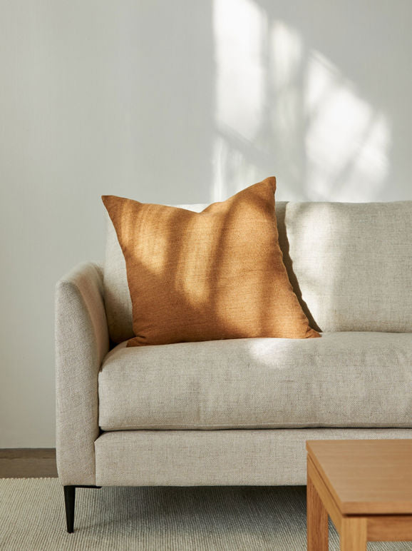 Heavy Linen Jute Cushion - Masala