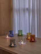 Small Cascade Hurricane Lamp - Cobalt