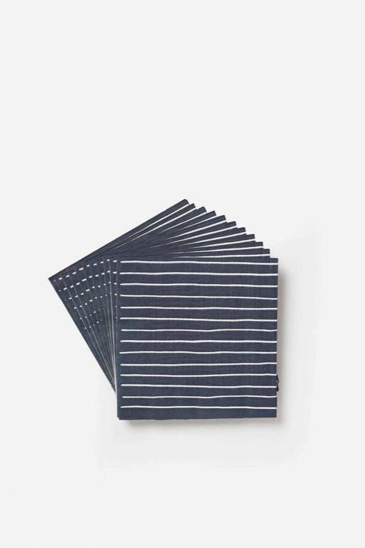 Stripe Dinner Napkin - Navy/White