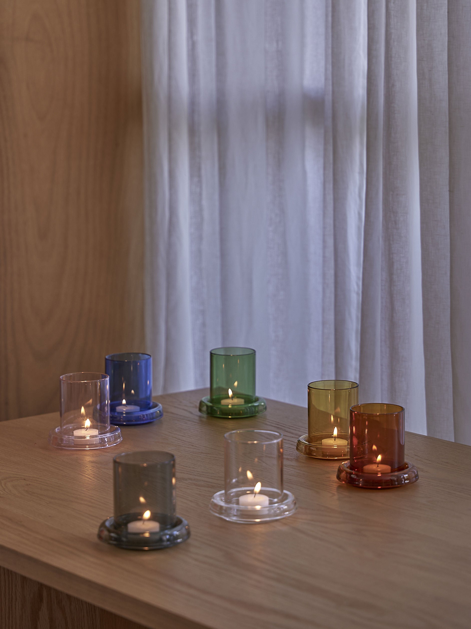 Small Cascade Hurricane Lamp - Clear