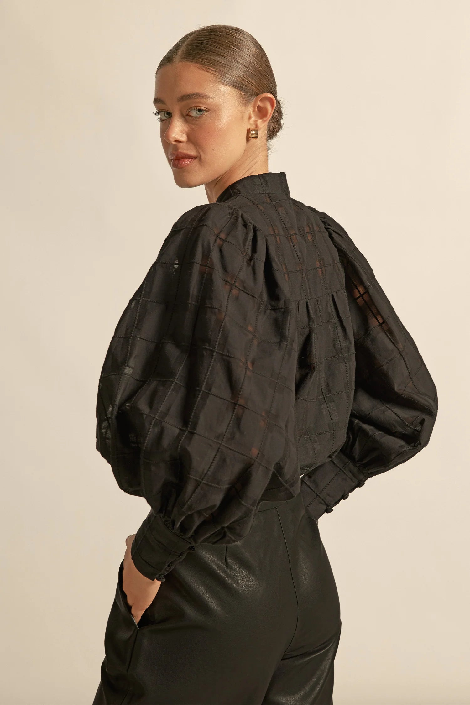 Vista Top - Black Check