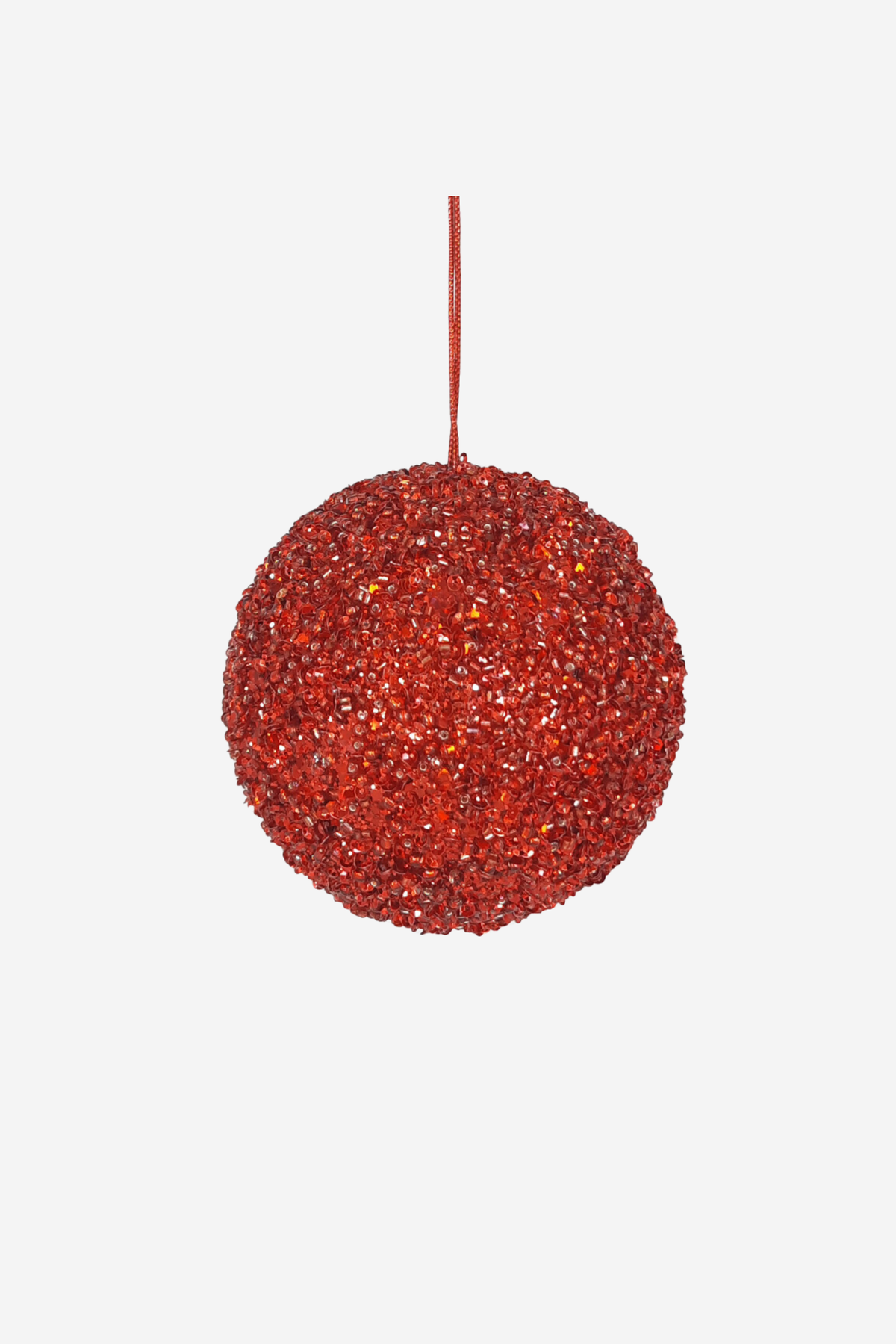 Red Beaded Ball - Medium