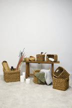 Briar Square Basket With Handles - Small