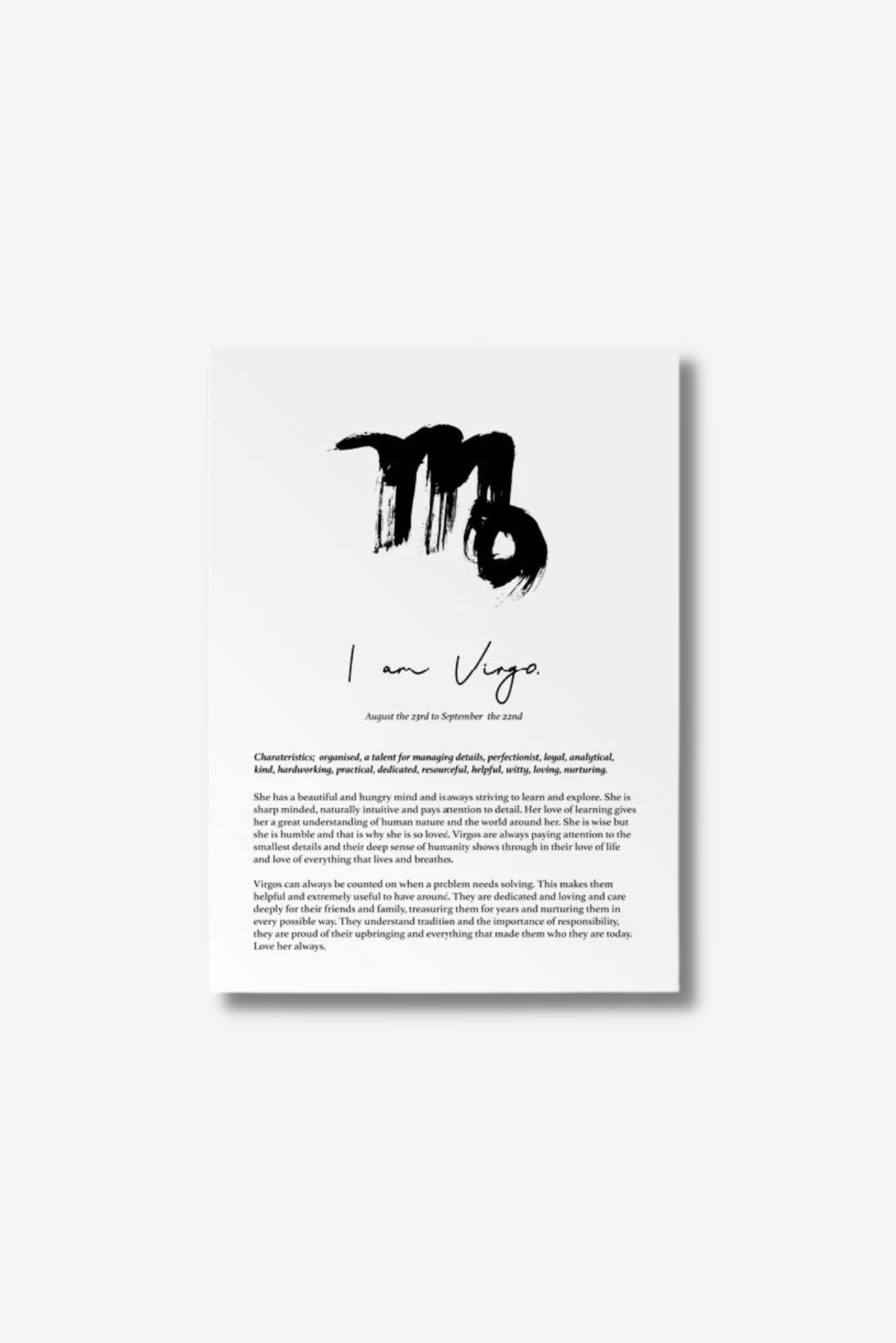 Star Sign Print - Virgo