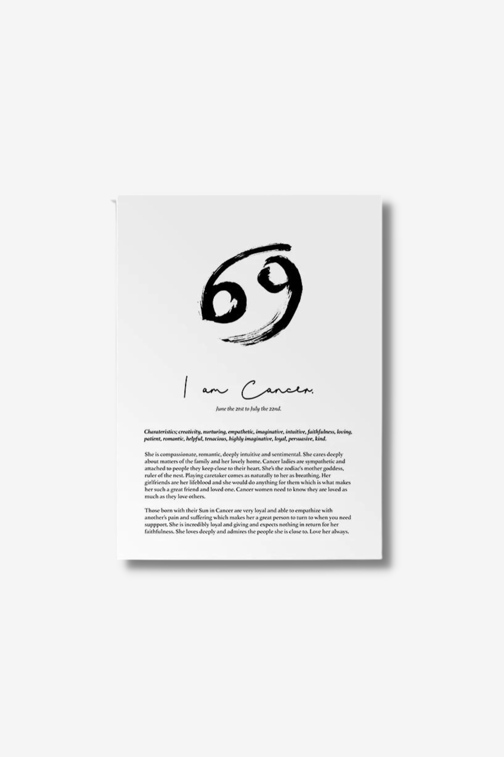 Star Sign Print - Cancer