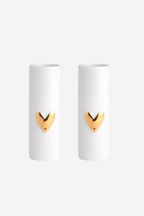 Gold Heart Mini Vase Set of 2