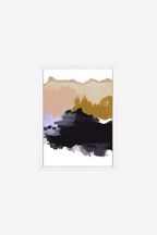 Watercolour Ocean - White Framed Print