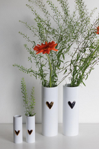 Gold Heart Mini Vase Set of 2