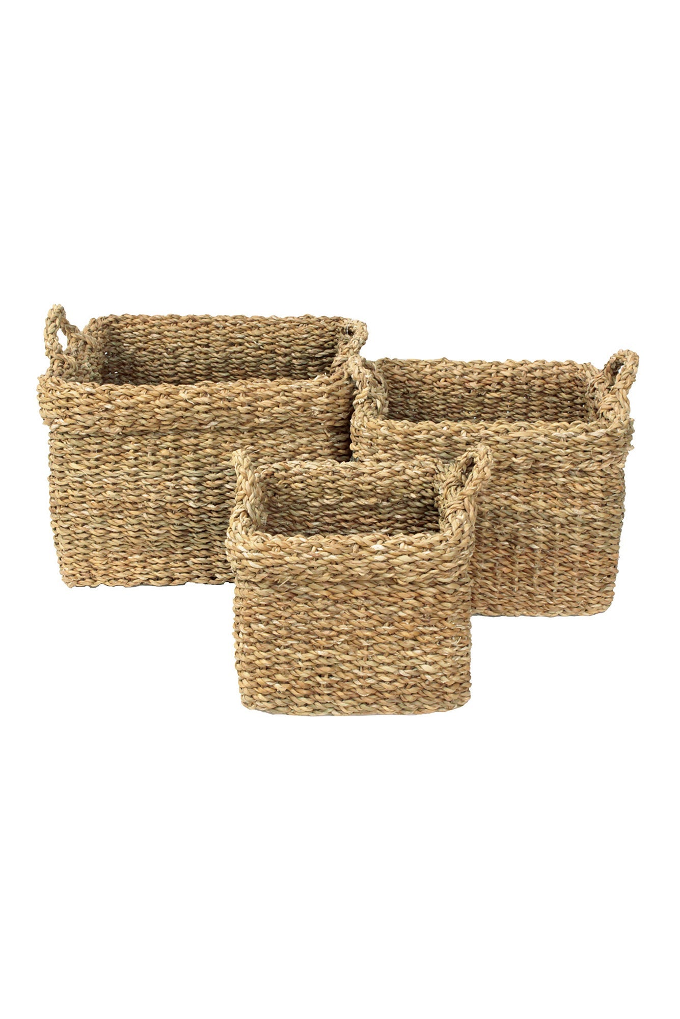 Briar Square Basket With Handles - Small