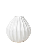 Wide Lines Vase Large - White
