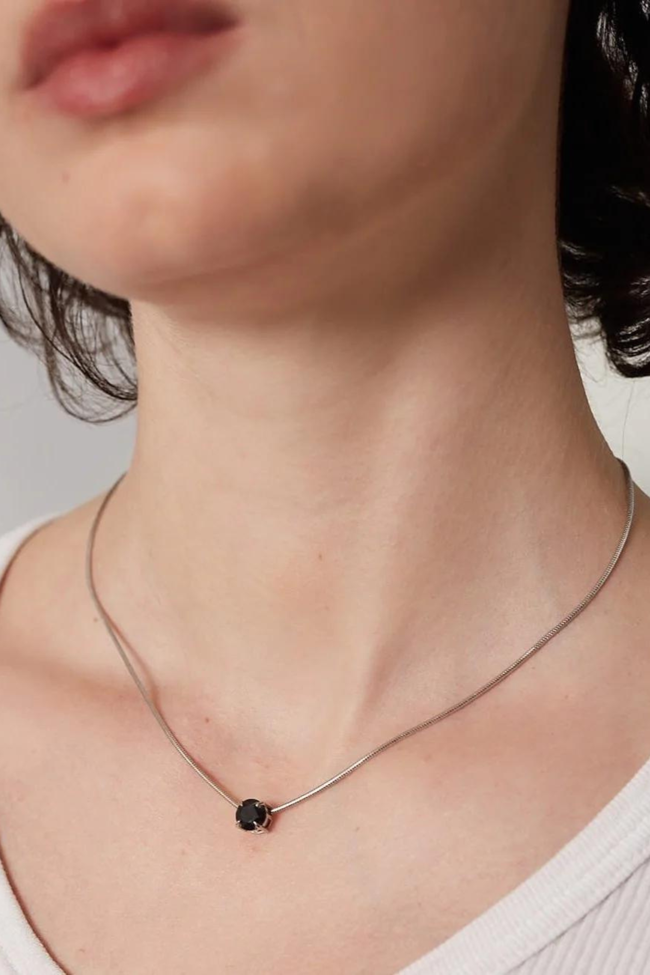 Nostalgia Necklace - Black Spinel/Silver