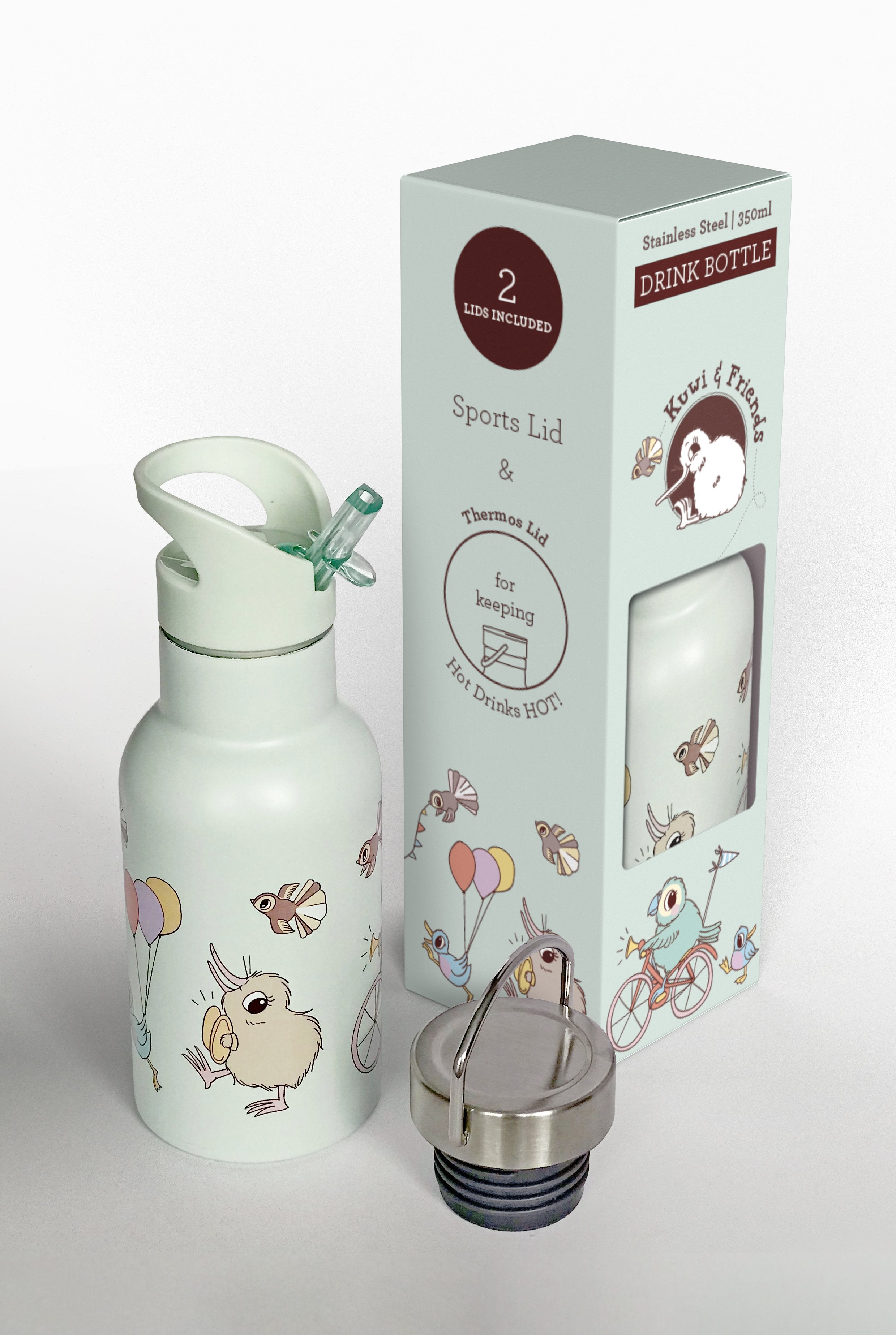 Kuwi & Friends Stainless Steel Drink Bottle