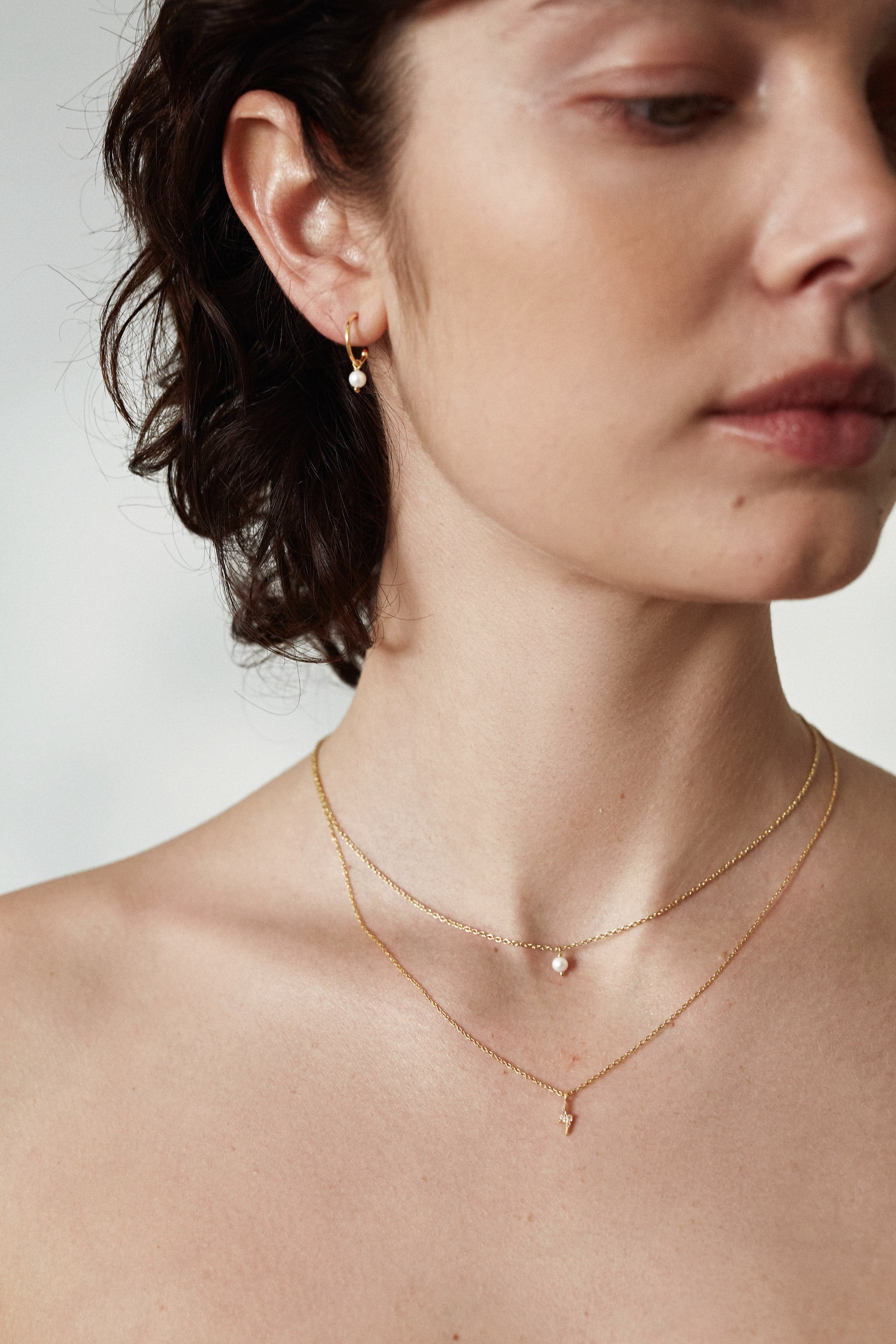 Mini Pearl Necklace - Pearl/Silver